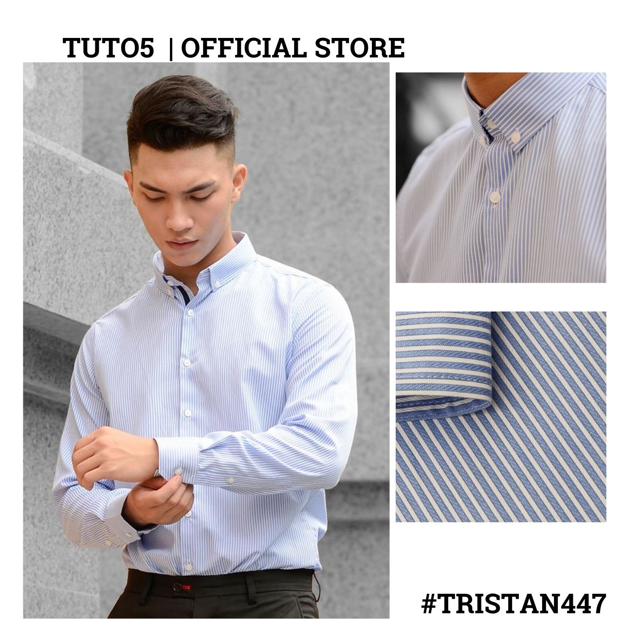 Áo sơ mi dài tay nam TUTO5 sơ mi công sở họa tiết sọc kẻ caro Slim fit Shirt cotton chống nhăn cao cấp phong cách trẻ trung, nam tính