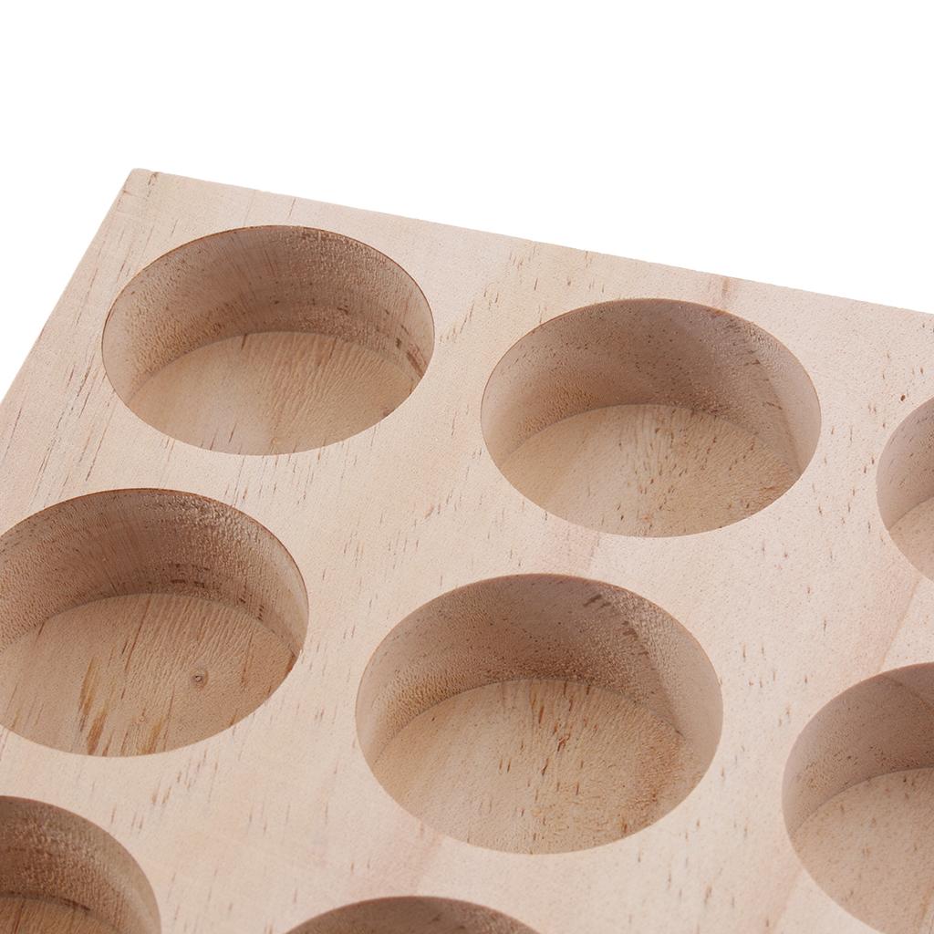 18Grid Wooden Essential Oil Container Rack Nail Polish Storage Shelf 30/5ml