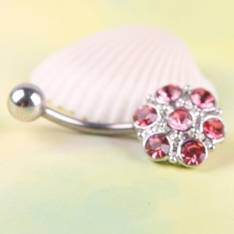 Khuyên rốn hình hoa kim cương