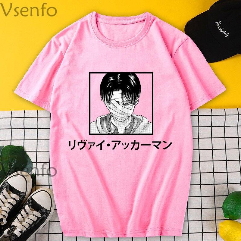 Attack on Titan AOT T-shirt dành cho nam Mùa hè cotton Levi Ackerman Graphi