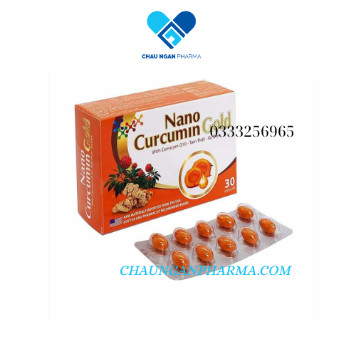 Nano Curcumin Gold - Giúp giảm các triệu chứng viêm loét dạ dày, tá tràng, thượng vị, hang vị