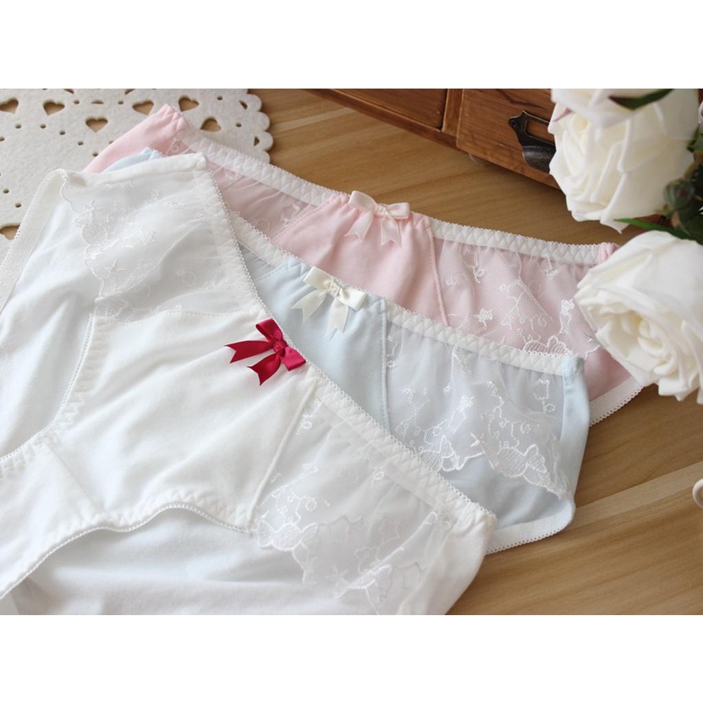 Quần Lót Nữ Cotton Phối Ren Hai Hông Xuất Đông Âu . Hàng Loại Đẹp.