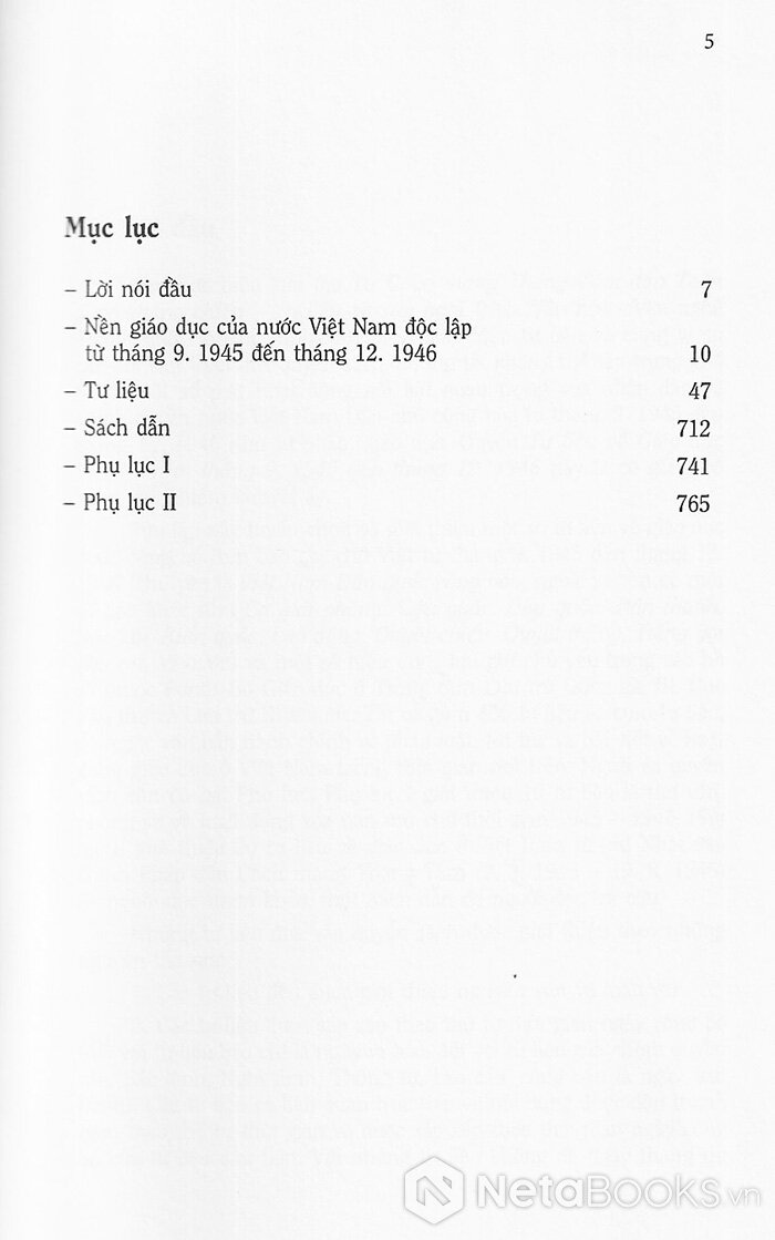 TƯ LIỆU VỀ GIÁO DỤC VIỆT NAM - Từ Tháng 9. 1945 Đến Tháng 12. 1946 (Bìa Cứng)