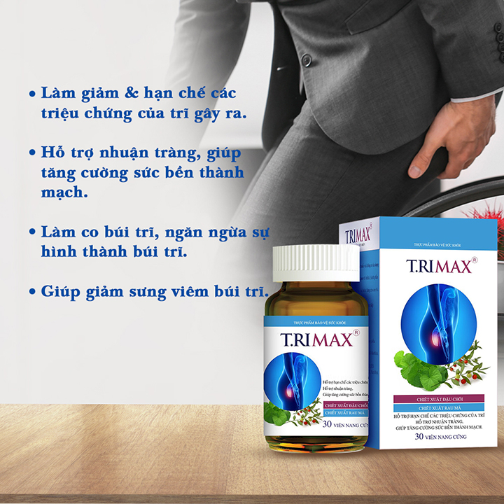 Combo Hỗ Trợ Ngăn Ngừa Các Triệu Chứng Của Trĩ Giúp Co Búi Trĩ Dân Khang Trimax 