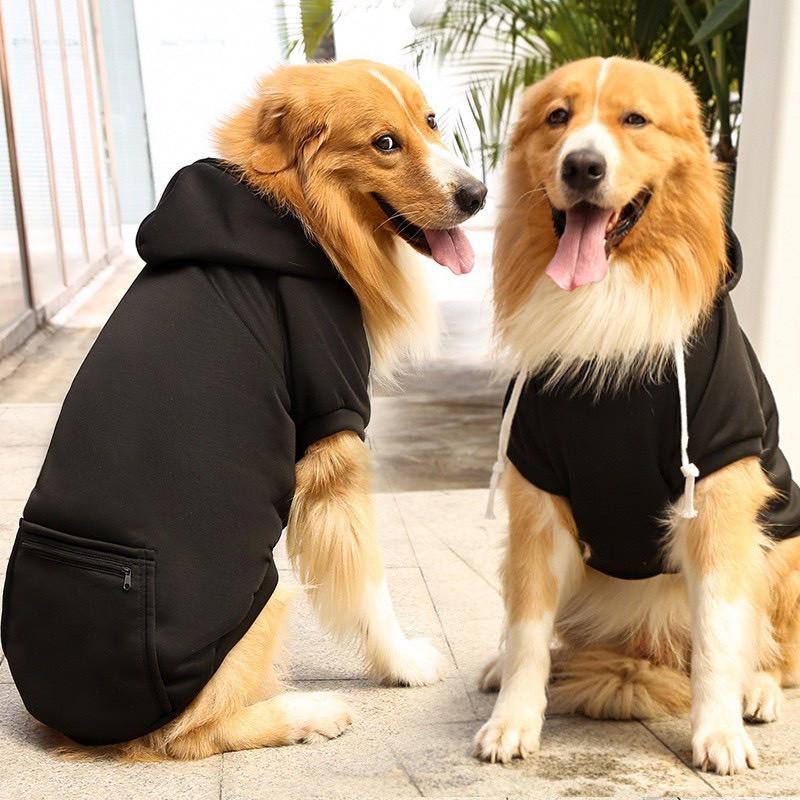 Áo nỉ hoddie có mũ cho chó lớn (Size lớn lên tới 40kg), quần áo cho chó