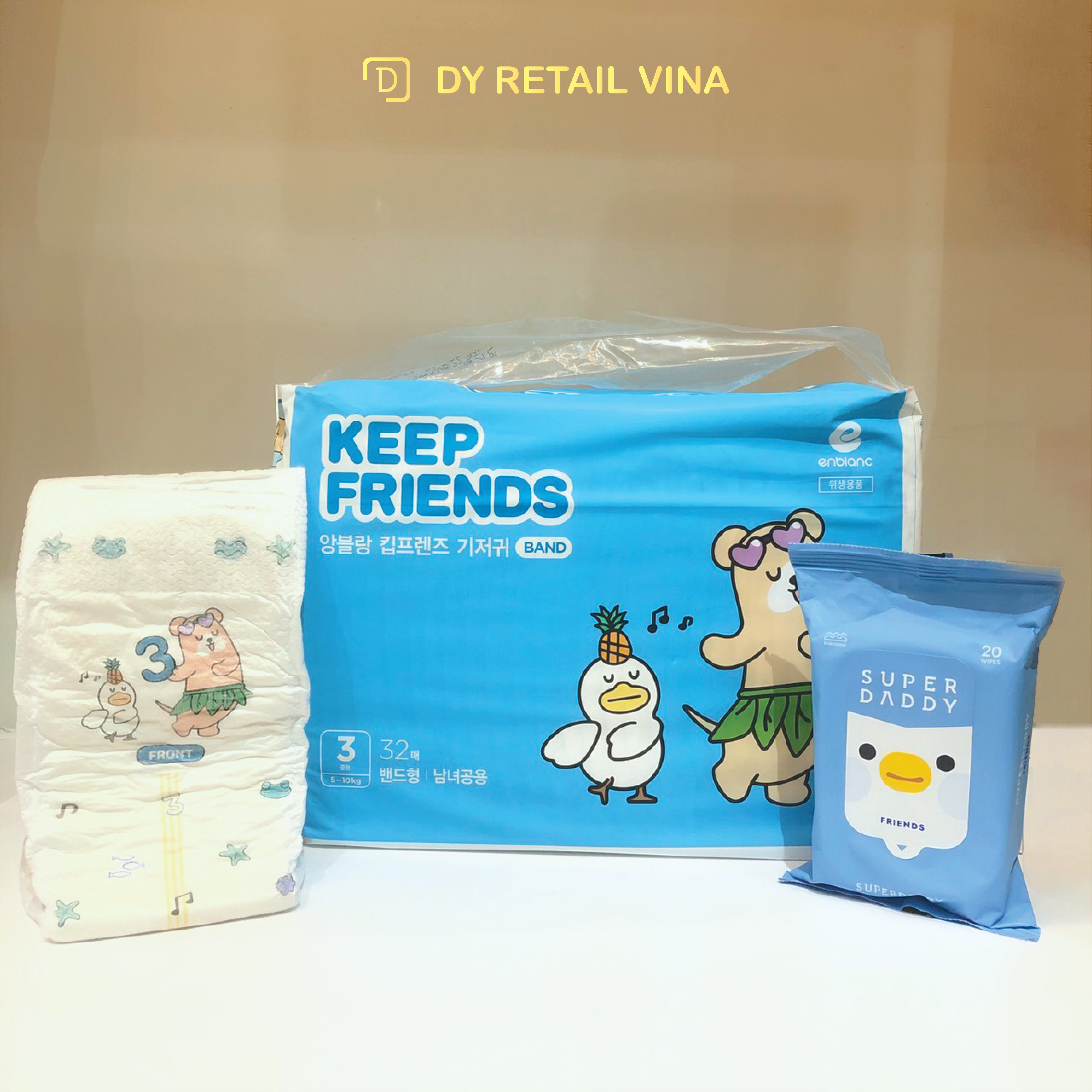 Tã dán nội địa Hàn Quốc Enblanc Keep Friend size 3