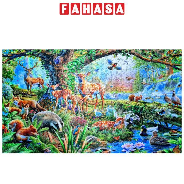 Tranh Xếp Hình 750 Mảnh 60 x 40 cm - Deer Family - Minh Châu 750-06