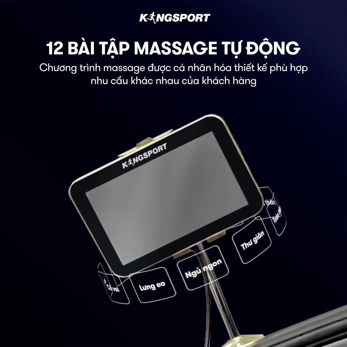 Ghế massage toàn thân cao cấp KINGSPORT G6 công nghệ massage Kingtech Touch Pro, công nghệ làm ấm Warmtech