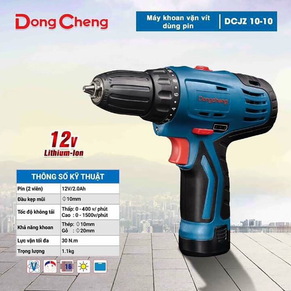 Máy khoan pin Dongcheng DCJZ10-10 12V