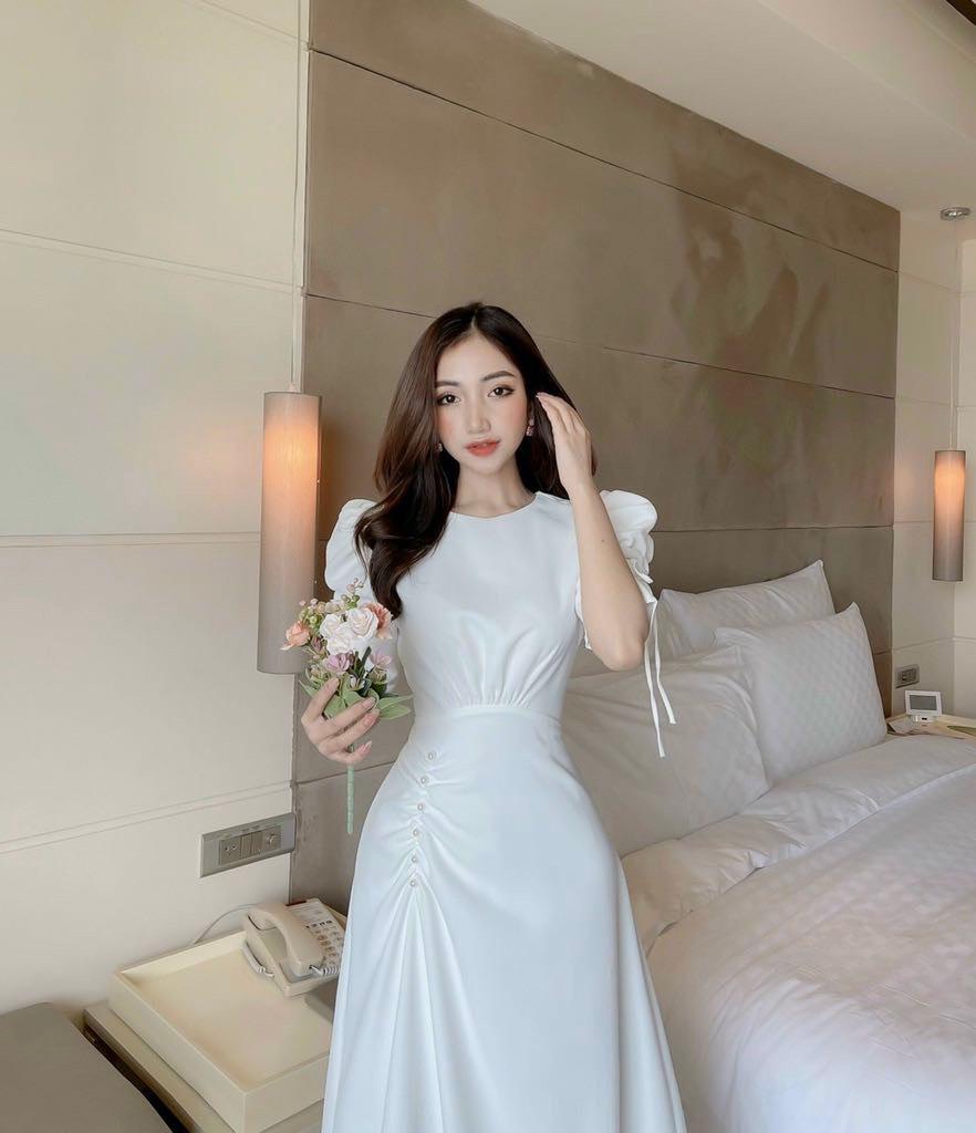 ĐẦM XÒE NHÚN EO KẾT HẠT RÚT TAY 74262135