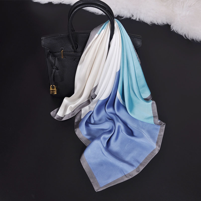 Khăn lụa vuông phụ kiện buộc cổ áo, cột túi xách, buộc tóc thời trang 70x70cm
