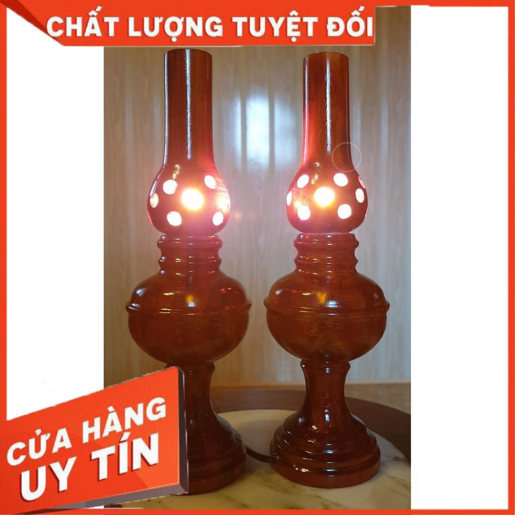 ĐÈN THỜ GỖ TRÀM ĐỎ CAO CẤP ( MỘT ĐÔI )