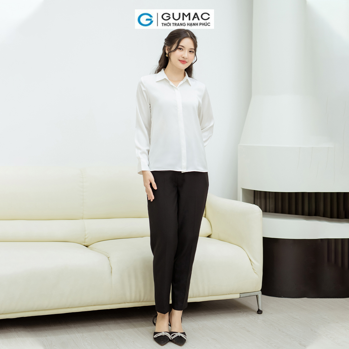 Quần ống đứng lưng kiểu GUMAC QD08049