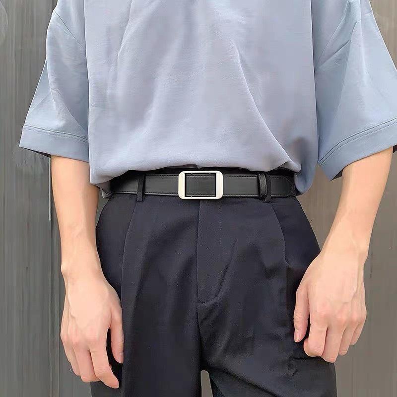 ThắT Lưng Nam Nữ Luồn Không Cần Bấm Lỗ Chữ Nhật, Dây Nịt HọC Sinh Bản To 3.3Cm Camcamvintage