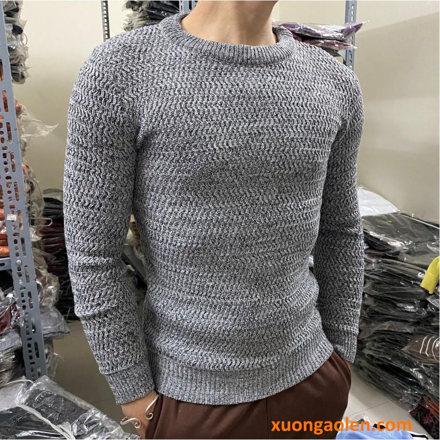 Áo len cổ tròn dày dặn-xuongaolen.com