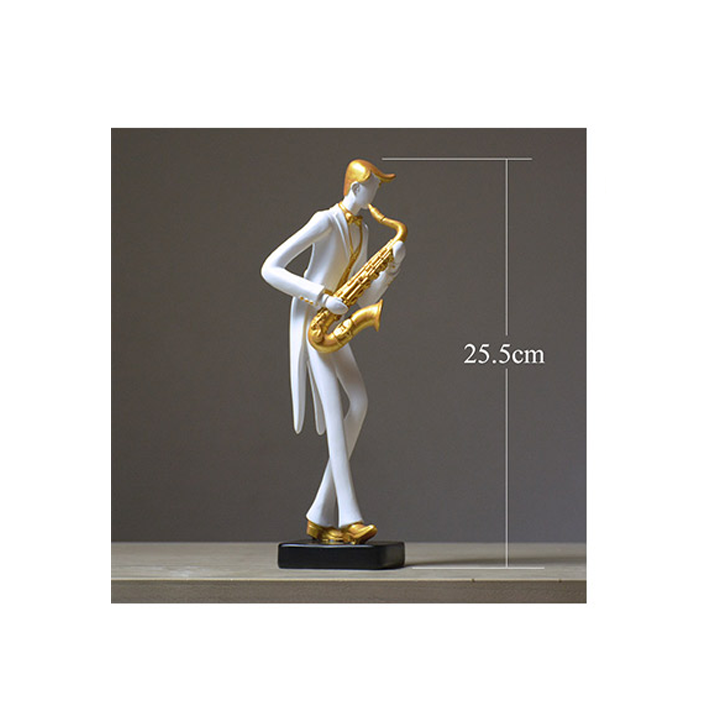 Bộ Tượng dàn nhạc giao hưởng chơi violin, ghita, kèn, piano decor để bàn đẹp - Đồ decor kệ tủ trang trí phòng khách và quà tặng ý nghĩa