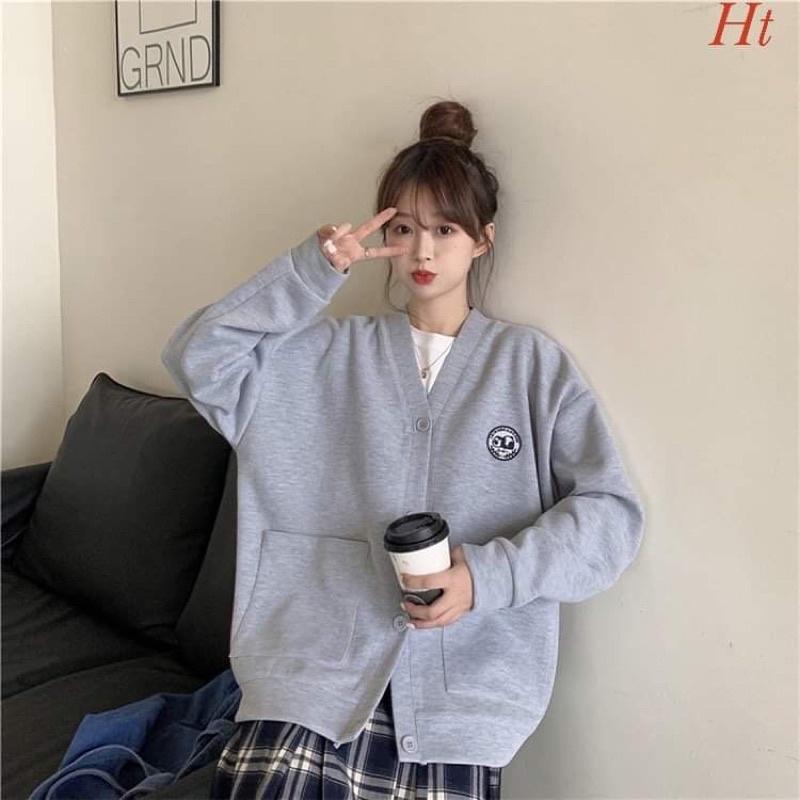Áo cadigan logo gấu trúc H2A