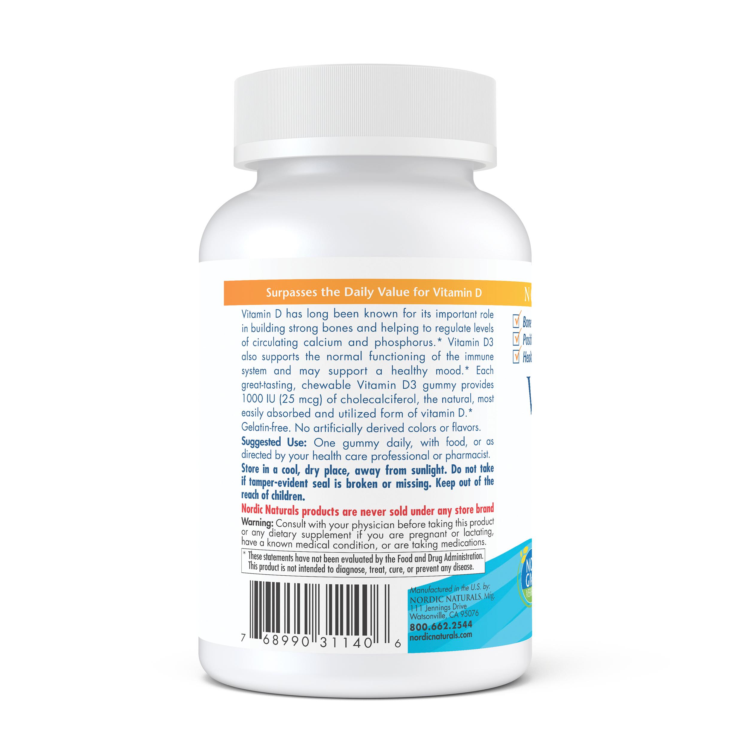 Viên Nhai Hương Trái Cây Bổ Sung Vitamin D3 Giúp Xương Chắc Khỏe, Sức Khỏe Dẻo Dai - 60 Viên