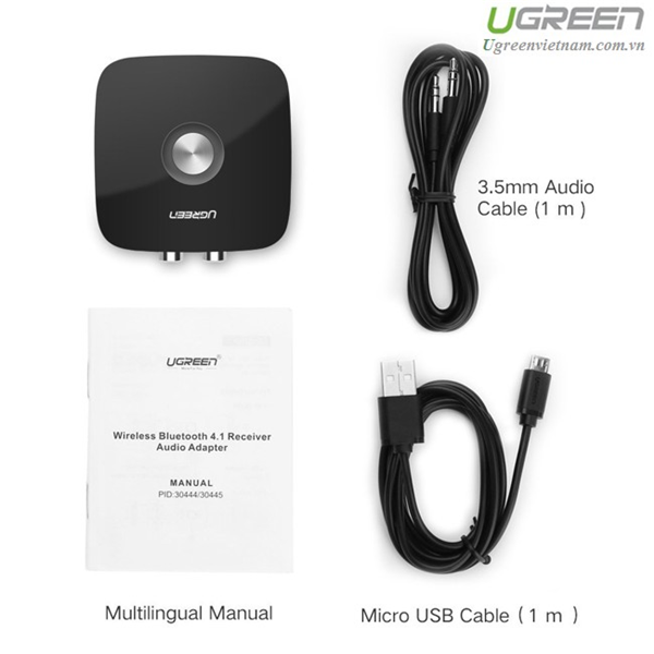 Wireless Bluetooth 4.1 Receiver Audio Adapter Ugreen 30445-Hàng Chính Hãng