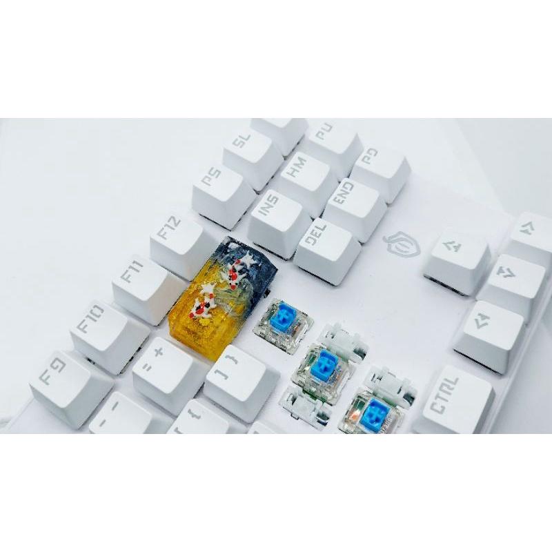 Keycap cá koi backspace 2u tone vàng đen trang trí bàn phím cơ