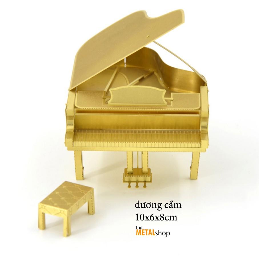 Mô Hình Lắp Ráp 3d kim loại nhạc cụ vàng