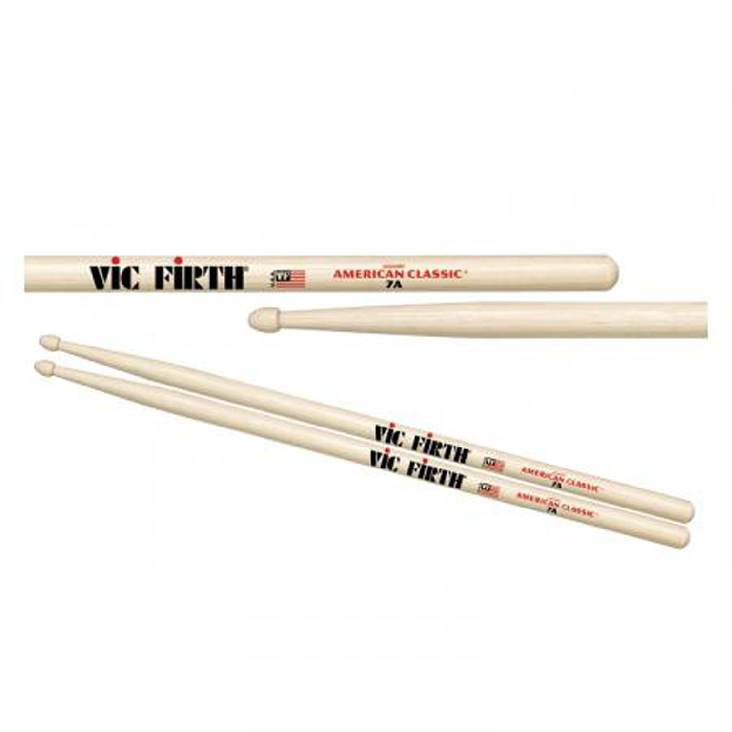 Dùi Trống Vic Firth 7A - American Classic Hickory Drumsticks - Kèm Móng Gảy DreamMaker