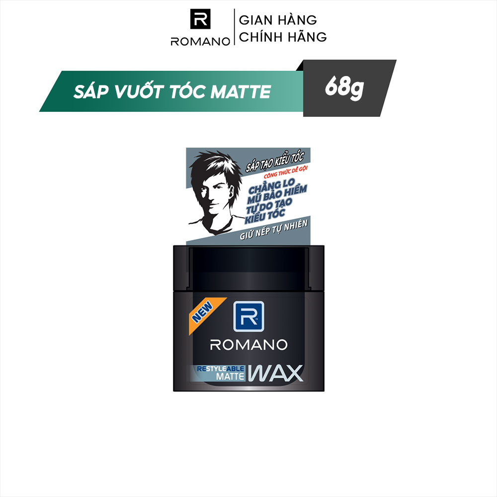 Sáp tạo kiểu tóc tự nhiên Romano Matte 68g