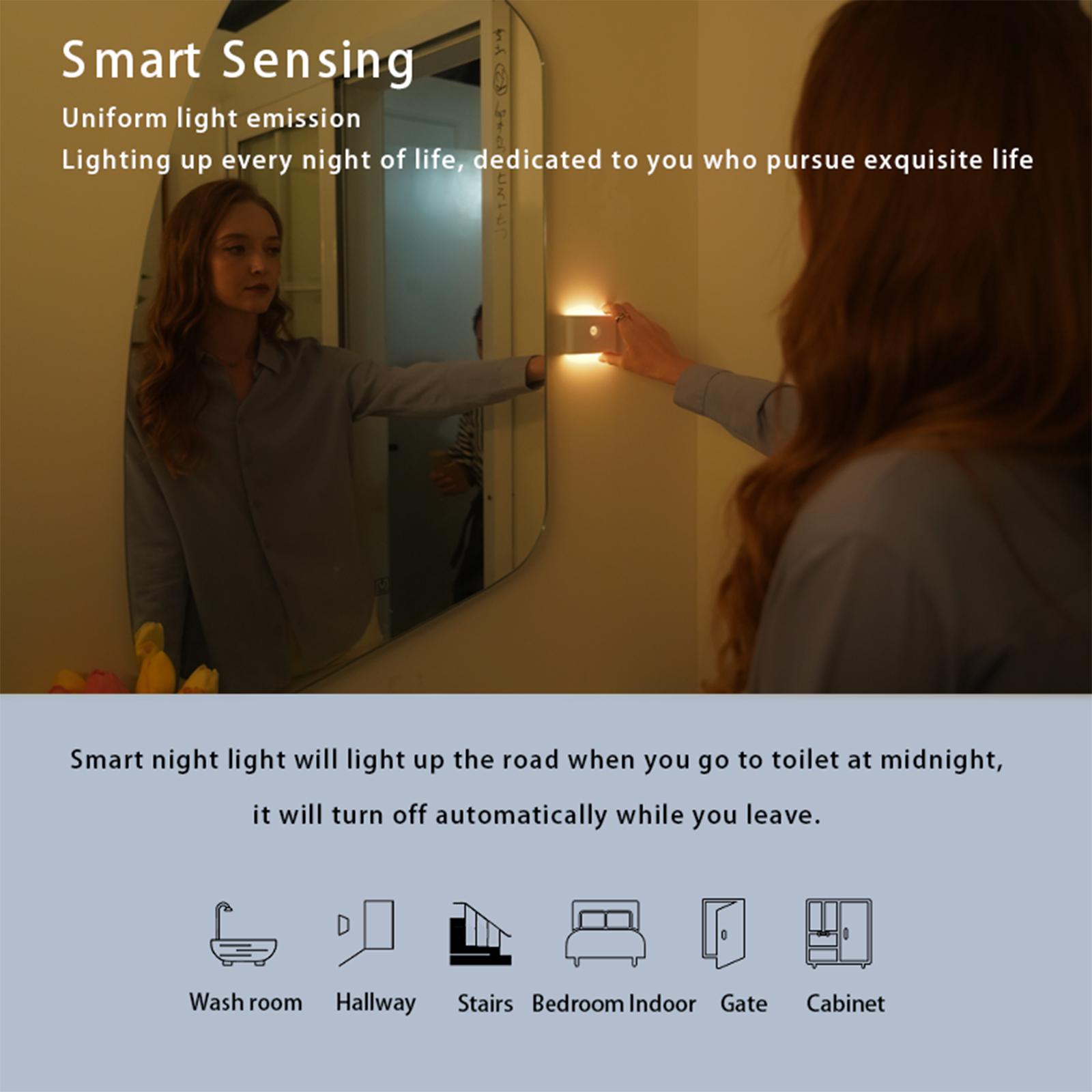 Intelligent Sensor Night Light LED Body Infrared Type-c Rechargeable Wireless Magnetic Light