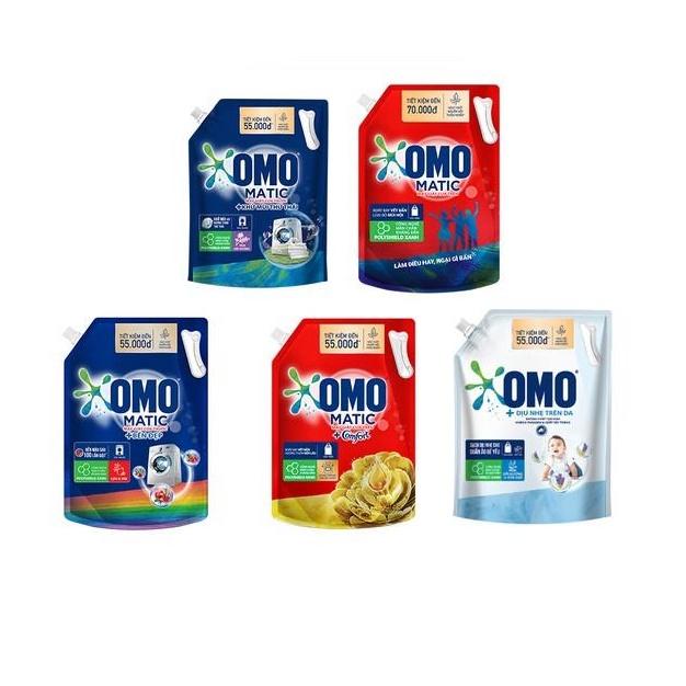 Túi Nước Giặt OMO, Nước Xả COMFORT Giặt Máy Tinh Dầu Thơm, Giặt Tay Dịu Nhẹ Cho Da - Hàng Cty UNILEVER