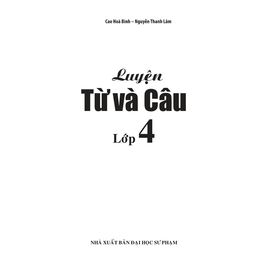 Sách- Luyện Từ Và Câu Lớp 4