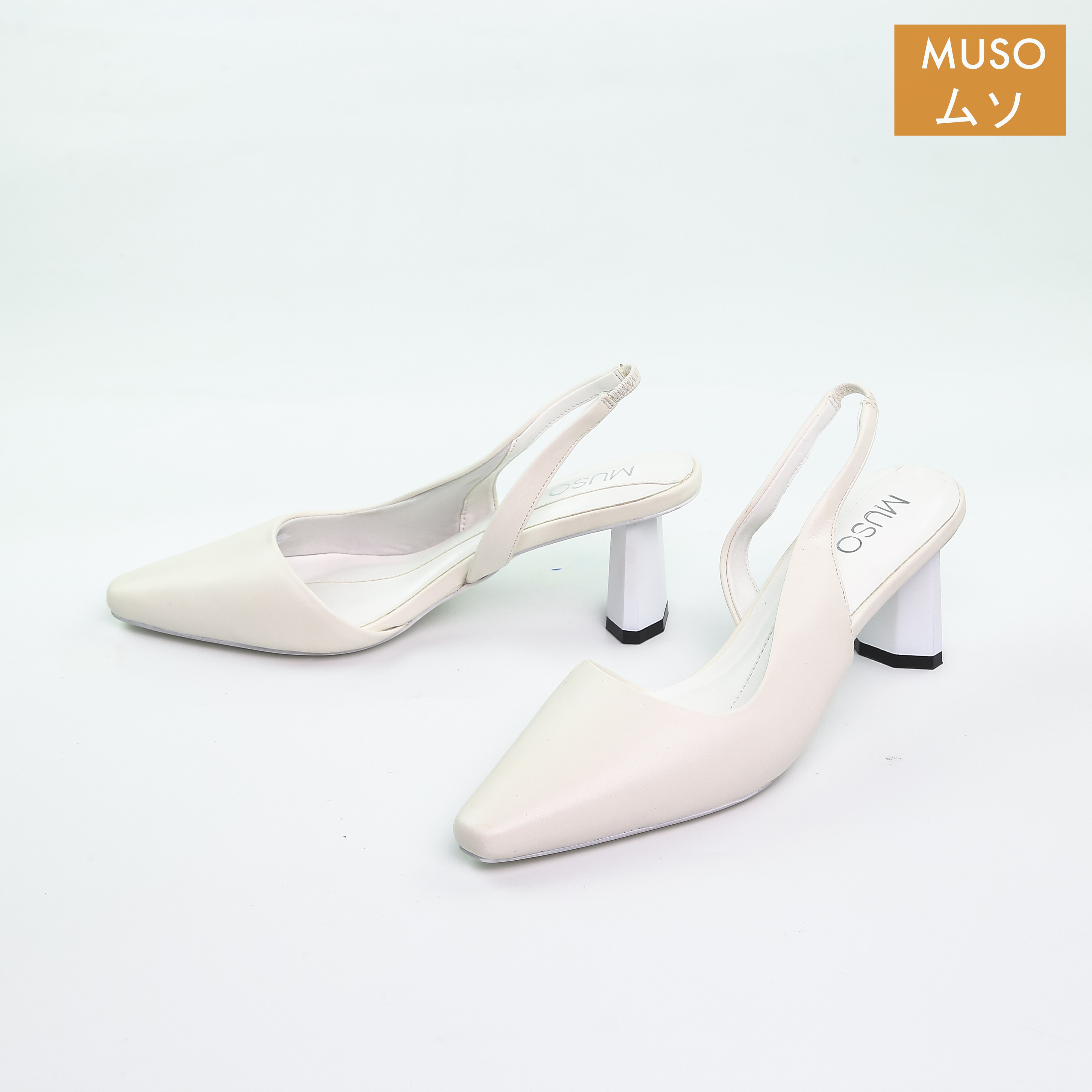 Giày Cao Gót Quai Mềm SlingbackGiày Cao Gót Quai Mềm Slingback Mũi Nhọn Gót Vuông 5cm Cho Nữ MUSO GCGMS008 - Hàng Chính Hãng