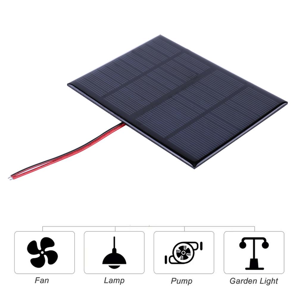 Bảng Điều Khiển Năng Lượng Mặt Trời Mini 3W 12V Mô-đun Di Động Nhỏ Bảng Polysilicon Di Động Ngoài Trời Bộ Sạc Năng Lượng Mặt Trời Tự Làm Cho Pin 9-12V/Điện Thoại Di Động Màu sắc: 1PC