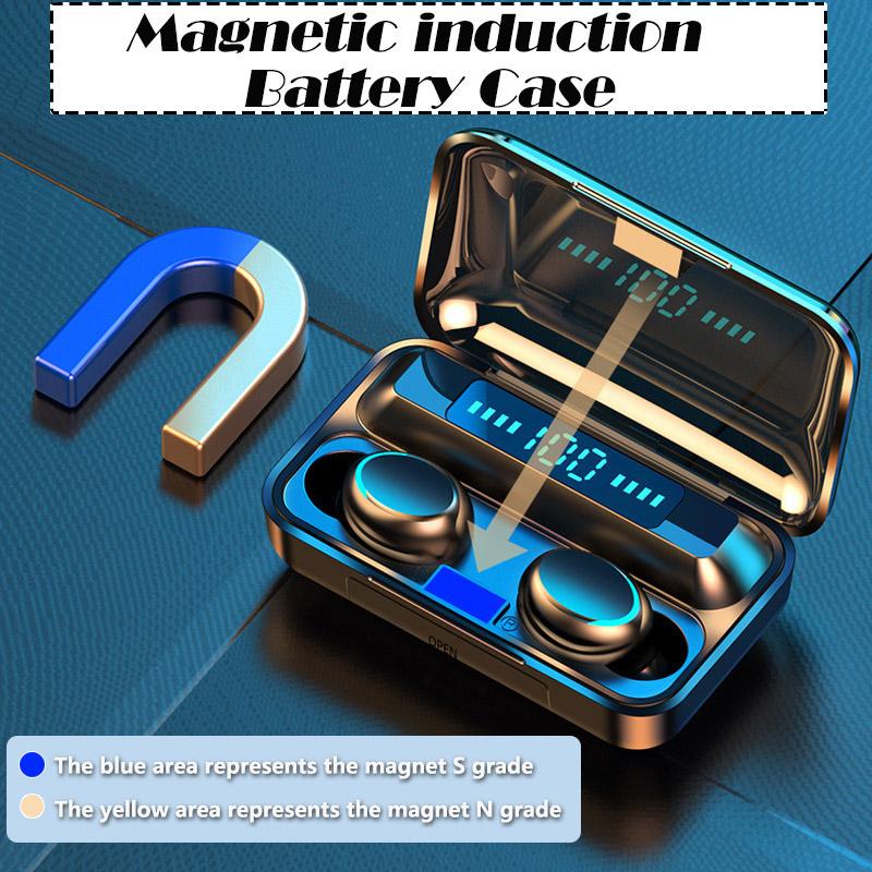 V5.5 F9 Tws Tai Nghe Không Dây Bluetooth Tai Nghe Nhét Tai Thể Thao Chống Thấm Nước Tai Nghe HiFI Stereo Arbuds Cho iPhone Xiaomi Android Pnhone