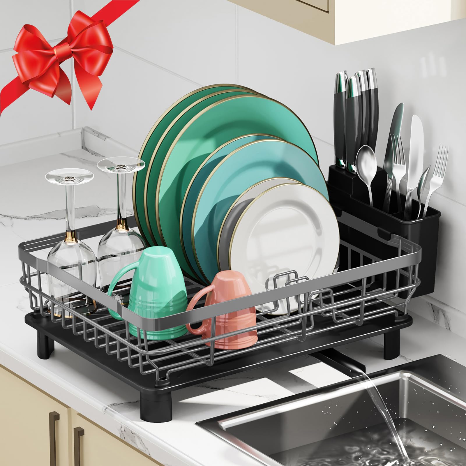 Kệ Úp Ráo Nước Chén Dĩa, Dụng Cụ Ăn Uống MOUKABAL Draining Utensil