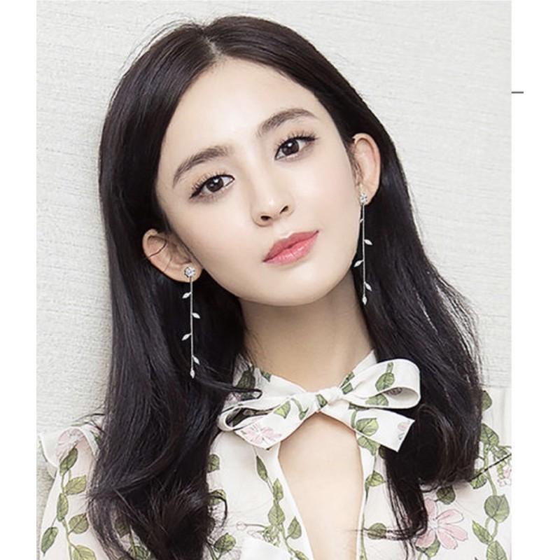 Hoa tai dáng dài phong cách hàn quốc