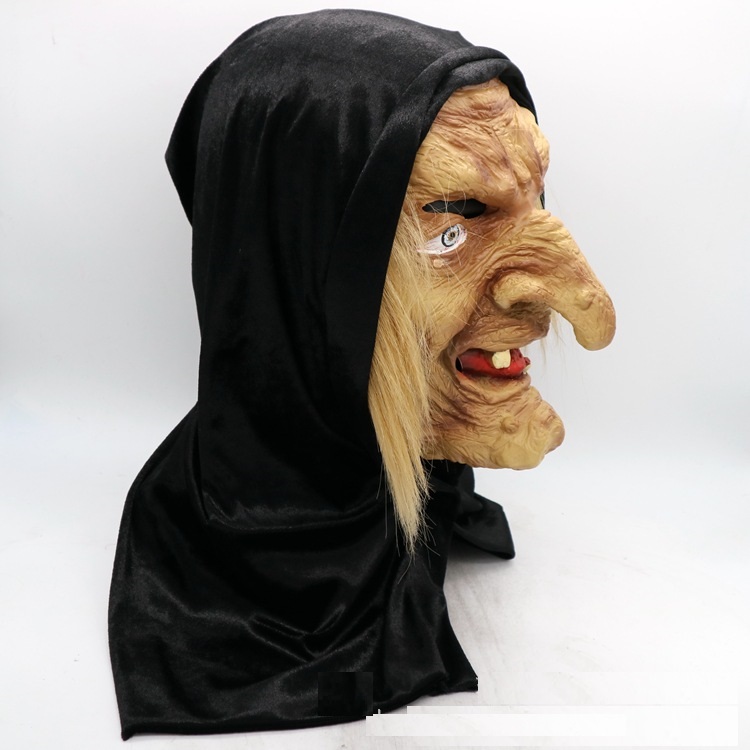 Mặt Nạ Hóa Trang Halloween Mặt Nạ Phù Thủy Kinh Dị Bằng Cao Su Thân Thiện Môi Trường