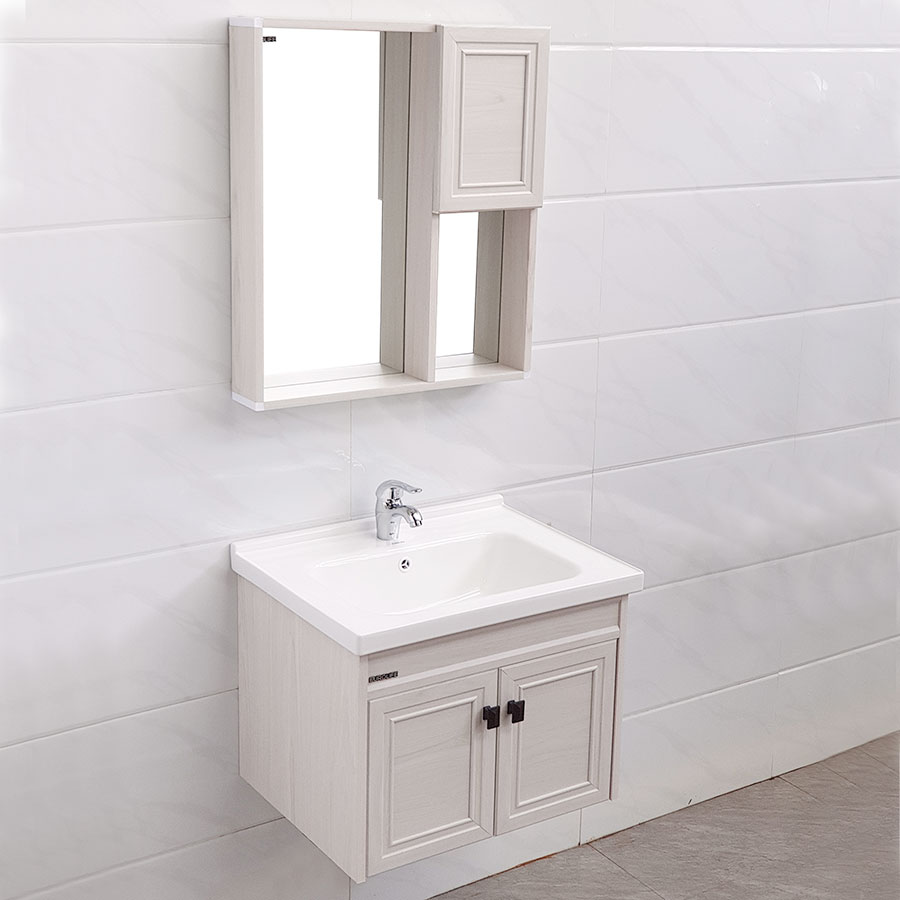 Bộ tủ Lavabo nhựa và carbon chịu nước Eurolife BLV-NC01 kháng nước chống ẩm chống bám bẩn, tạo khuẩn (Trắng)