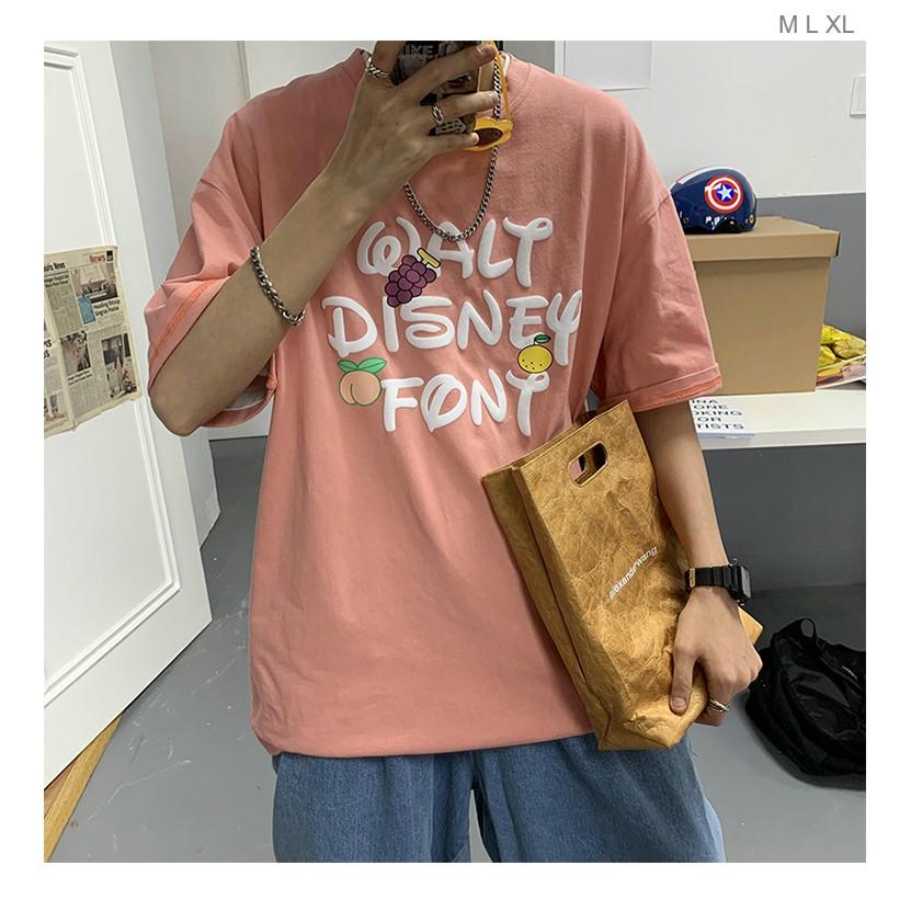 Áo thun tay lỡ WALT DISNEY FONT phông Unisex nam nữ tee oversize form rộng pull Ulzzang Streetwear Hàn Quốc vải mềm