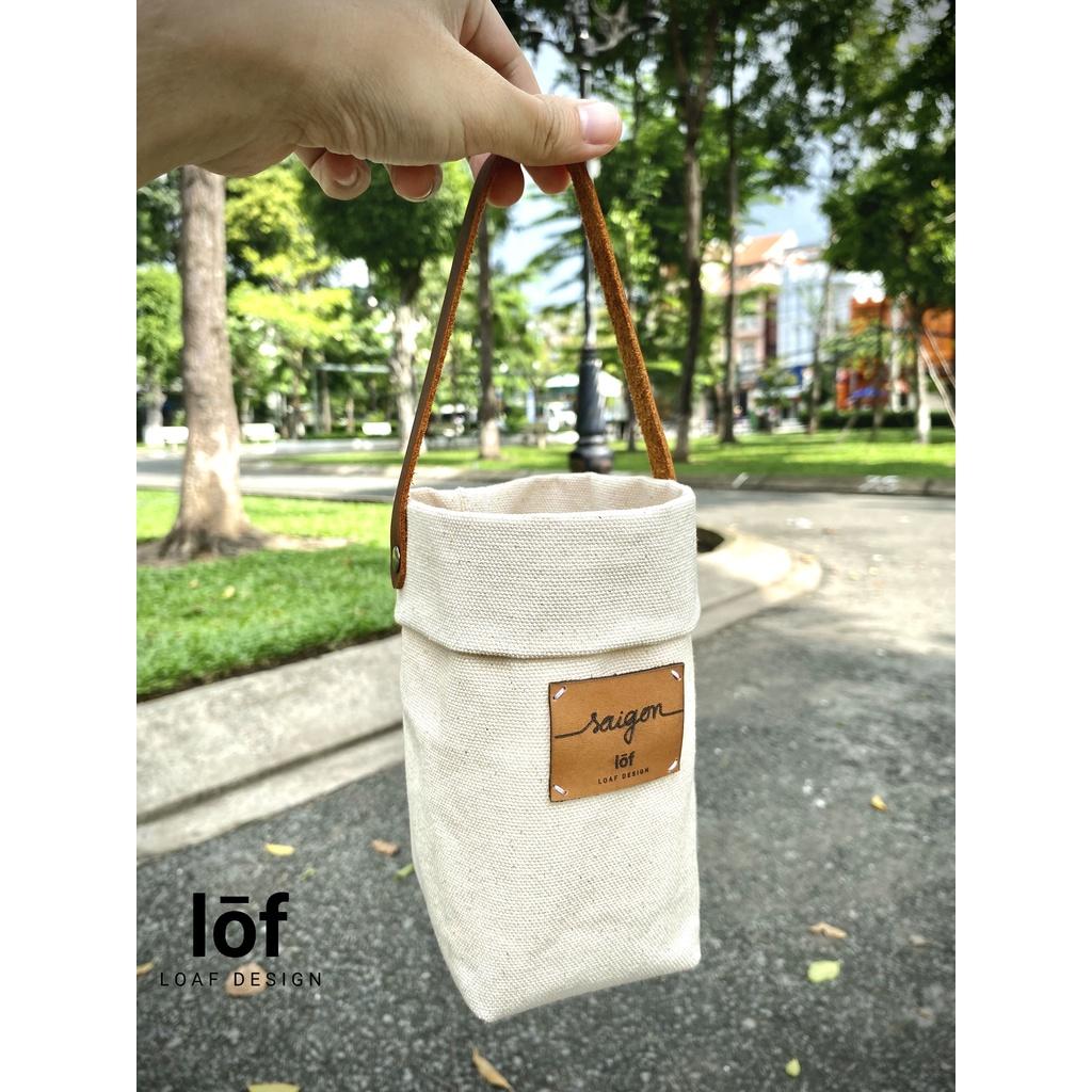 Quai xách ly giữ nhiệt vải bố phối da Loaf Design