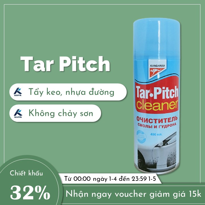 Dung dịch tẩy sạch vết nhựa đường hắc ín Kangaroo Tar-Pitch Cleaner 400ml