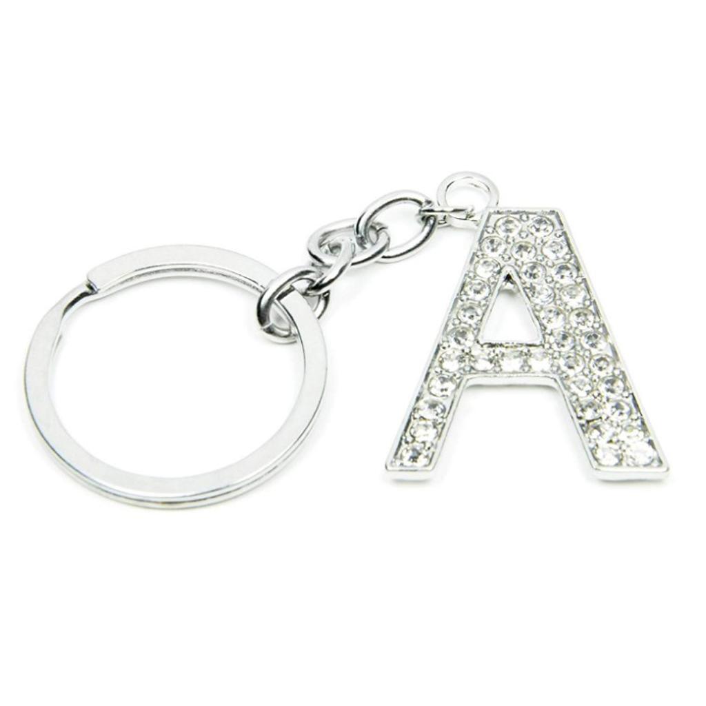 Alphabet Keyring Initials Keyring Shiny Key Chain Letters