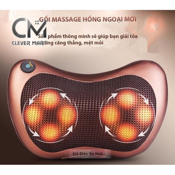 Gối massage hồng ngoại 8 quả cầu FP-8028
