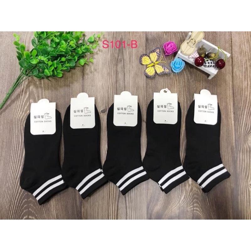 Set 10 Tất vớ nữ cổ ngắn chất cotton trơn nhiều màu