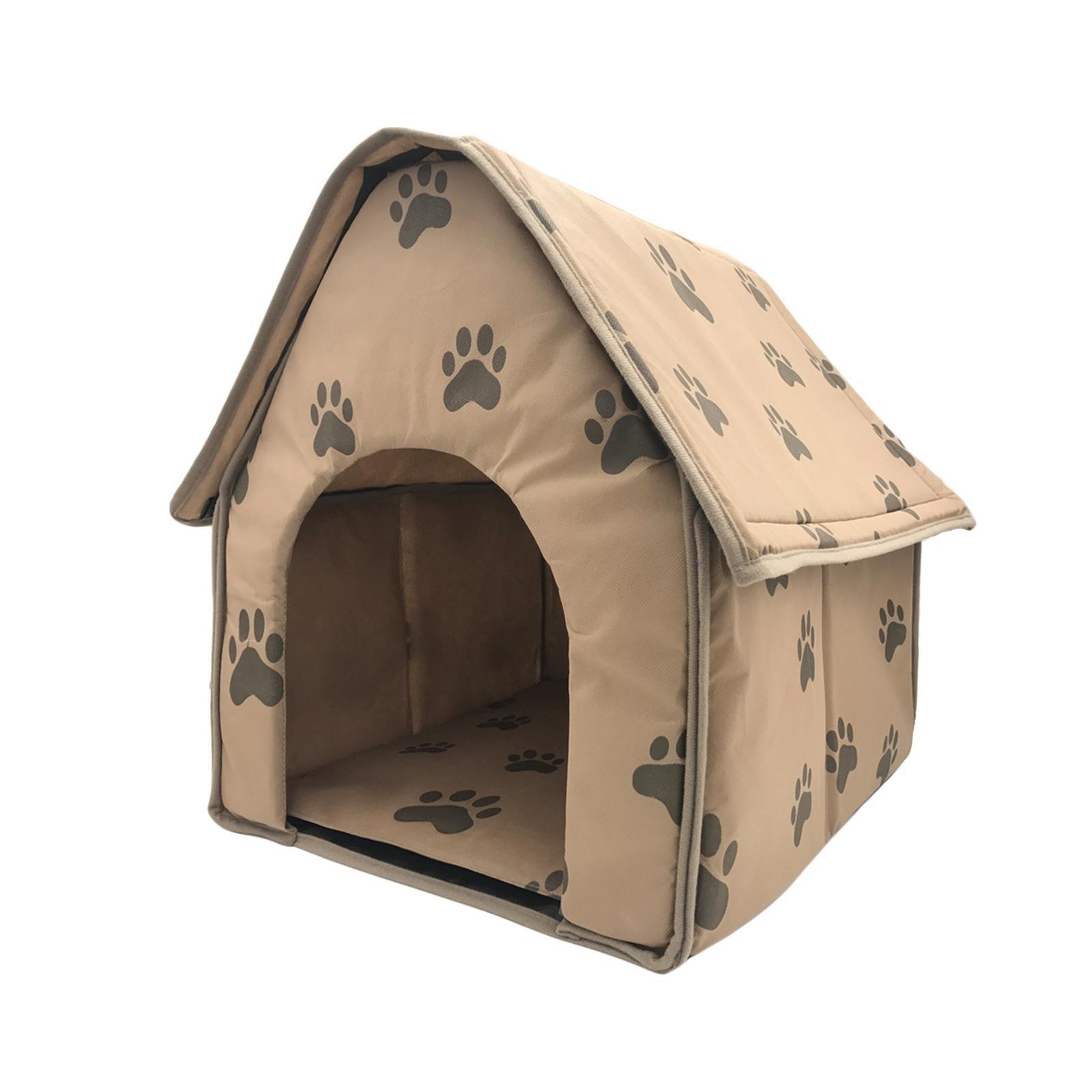 Small Footprints Pet House Dog Bed House Kitty Nonslip Dog Sleeping Bed Winter Warm Nest Cat Bed for Indoor Cats, for Small Medium Dogs Cats