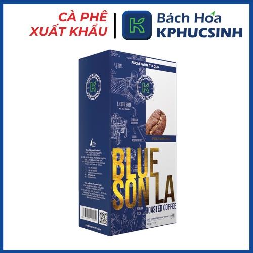 Cà phê rang xay và hạt rang K-Coffee Robusta Arabica chuẩn xuất khẩu Blue Sonla 454g