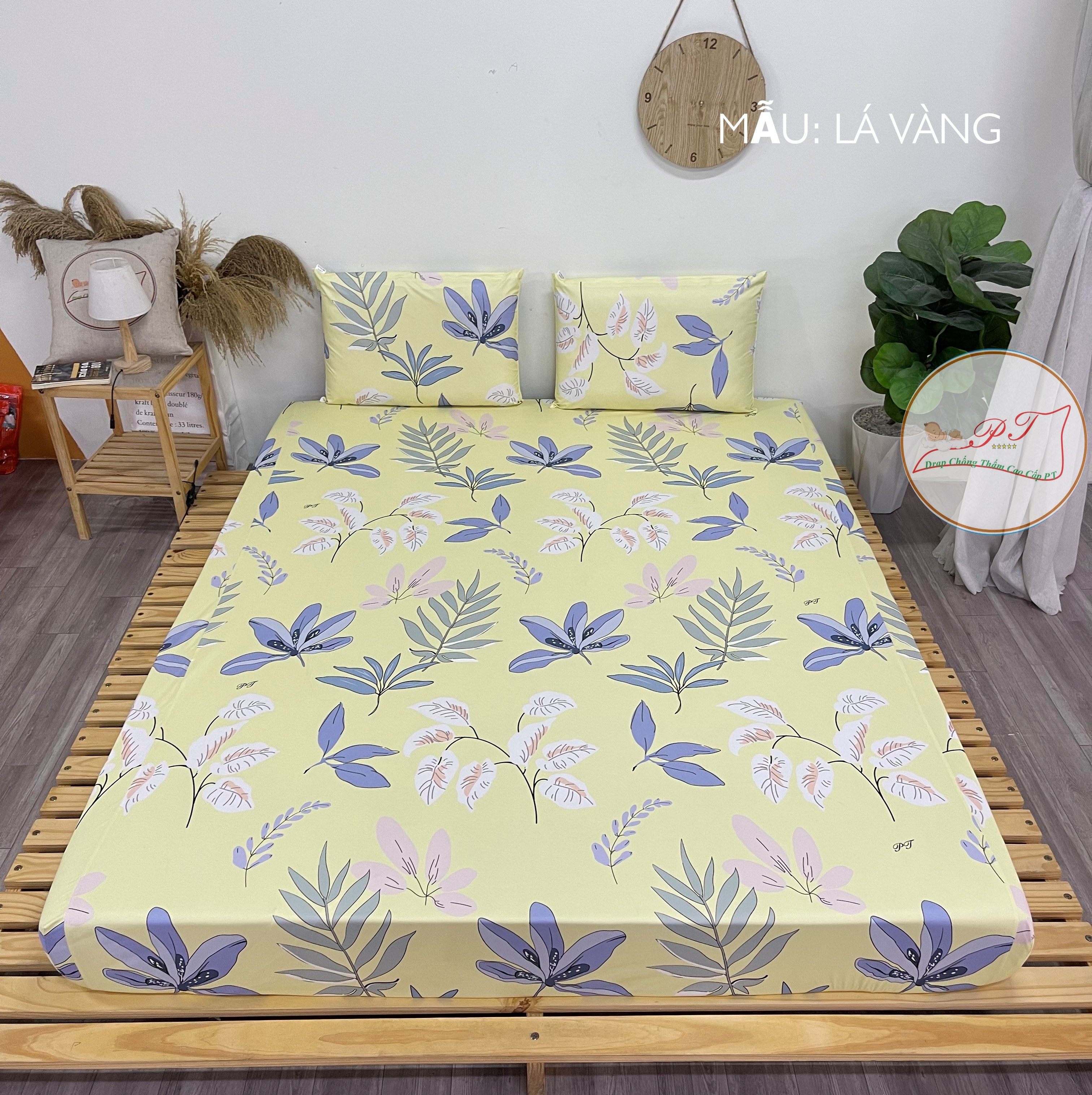 Ga Chống Thấm Cao Cấp PT Mẫu Họa Tiết Lá Vàng
