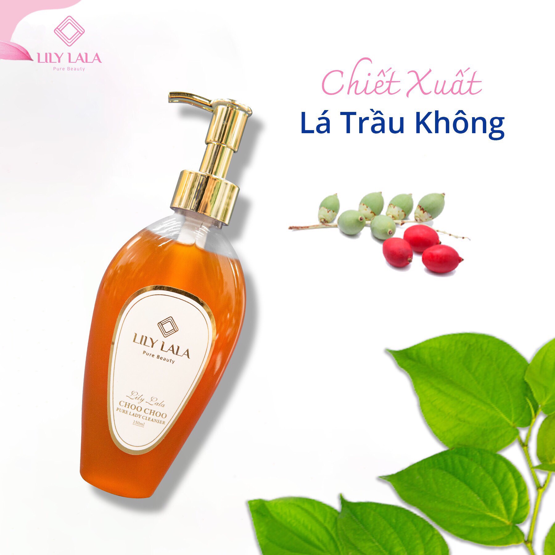 Dung dịch vệ sinh phụ nữ cao cấp LiLy LaLa CHOO CHOO PURE LADY CLEANSER