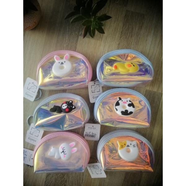 MÓC KHÓA BÓP. MÓC KHÓA VÍ HOLOGRAM DÁNG BẦU GẮN STICKER