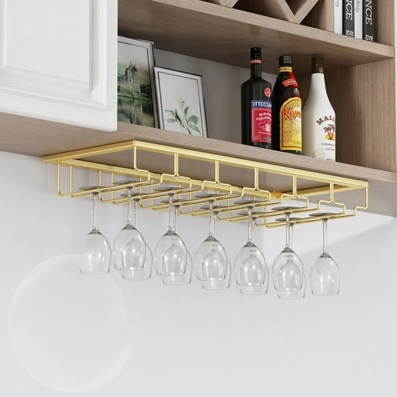 Giá Treo Ly Rượu Quầy Bar 5-10 Ly Chất Liệu Hợp Kim Cao Cấp - Hàng Nhập Khẩu