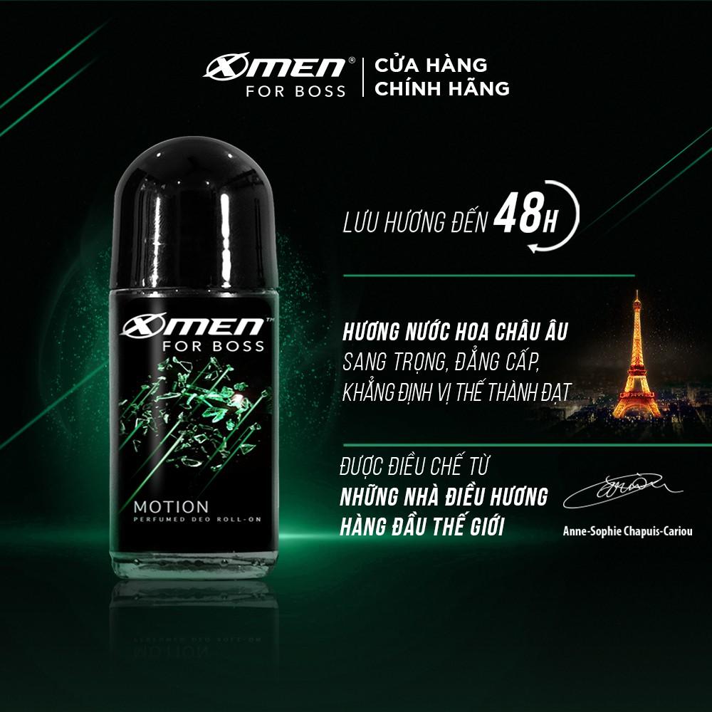 Lăn khử mùi X-Men For Boss Motion 50ml - Mùi hương năng động phóng khoáng